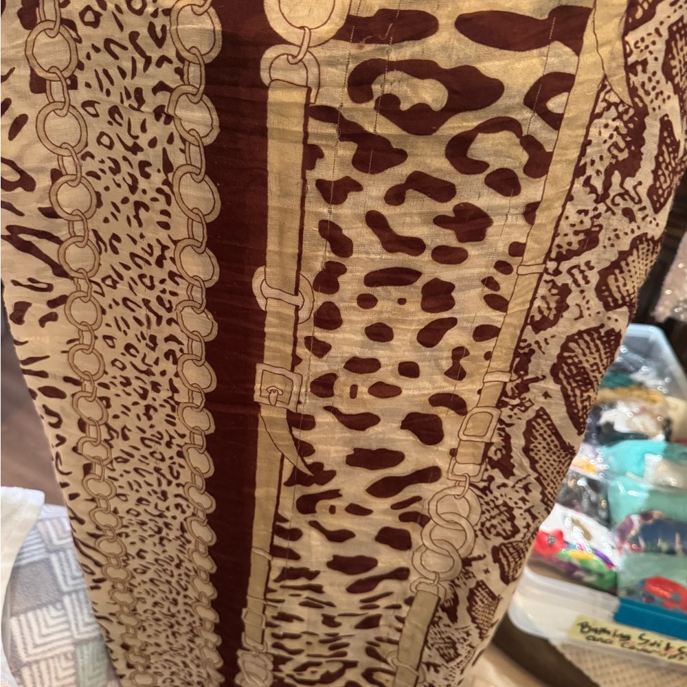 Animal Print Wrap Skirt like new sarong - Picture 2 of 4